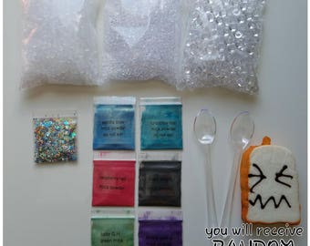 Filler beads, pigments, squishy bundle