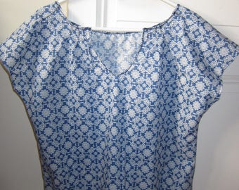 woman blouse in cotton voile