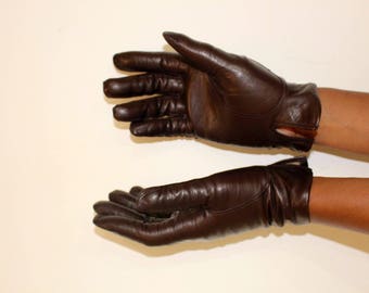 Vintage Winter Gloves, Leather Gloves