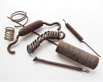 Rusty Metal Springs / Industrial Salvage / Steampunk / Assemblage / Mixed Media / Altered Art / Rustic Hardware