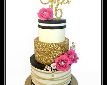 Sweet 16 cake topper | Etsy