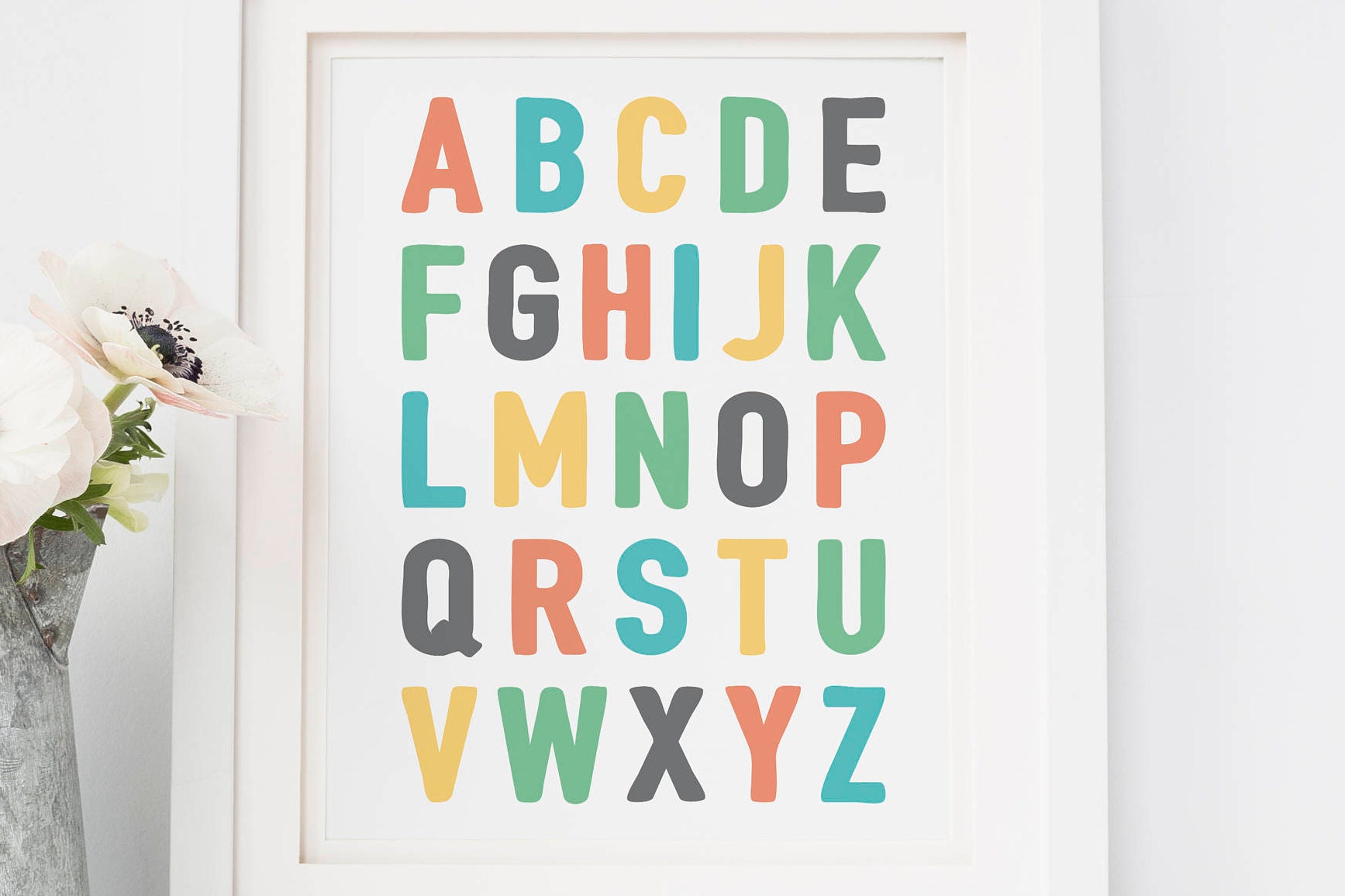 Alphabet Print Nursery Alphabet Print ABC Letters Print