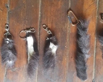 REAL bluephase wolf fur keychains.