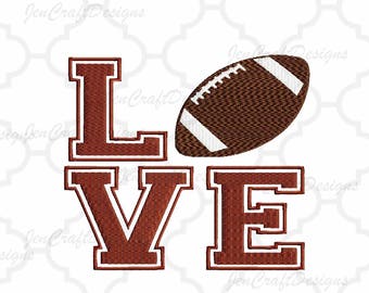 Football LOVE Embroidery Design, football mom, Fall Instant Download digital file in PES, EXP, Vip Hus, Xxx and Jef