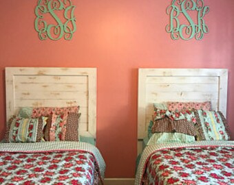 Wall Letters - Wall Hanging - Dorm Room Monogram - Painted Wooden Monogram - Wooden Initials