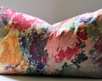 Kravet Equator Abstract Pillow Cover with an Impressionistic Flair, Designer Fabric Lumbar or Square, Custom Sizing