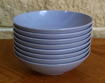 Melmac Sauce / Berry / Ice Cream / Bowls - Small Lavender Melamine Bowls - Royalon USA 308 - Set of 8 - Retro Vintage Dinnerware