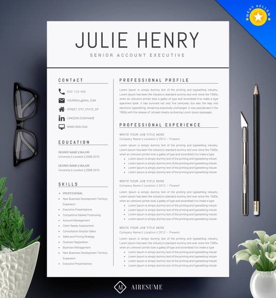 Modern Resume Template / CV Template Cover Letter Modern Resume Template / CV Template Cover Letter