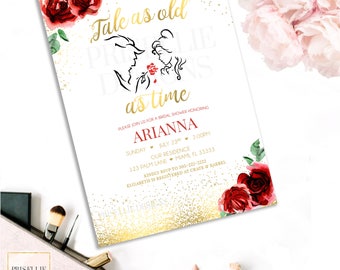 Beauty And The Beast Bridal Shower Invitations 4
