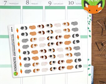 Guinea Pig - Cute Cavey Pet - Planner Stickers (C0014)