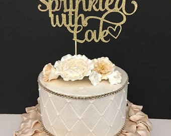 Sprinkled With Love Cake Topper, Baby Sprinkle Cake Topper, Baby Shower Cake Topper