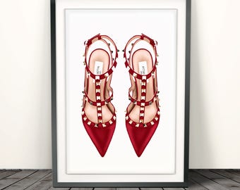 Shoes wall art | Etsy