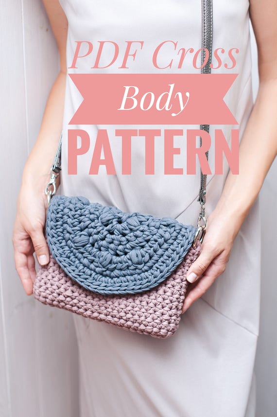 Cross body bag pattern Crochet tutorial Handbag with openwork
