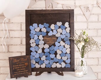 Wedding Guest Book Alternative Wedding Guest Book Drop Box Wedding Guestbook Drop Top Guest Book Hearts Wedding Guestbook Idea CUSTOM COLORS