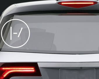 Twenty One Pilots vinyl decal / Car window or bumper Laptop phone iPhone Wall Art Sticker Decals / Living room home decor removable 21 pilot