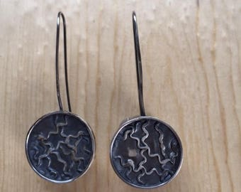 Squiggle Earrings- Sterling silver