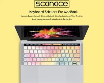 Keyboard sticker for Macbook Pro and air Vinyl Decal for Apple Laptop Macbook Pro Macbook Air Pink watercolor