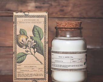 Yuzu + Green Tea Candle || Hand Poured || Scented Soy Wax Candle || Aromatherapy Candle || Spa Candle