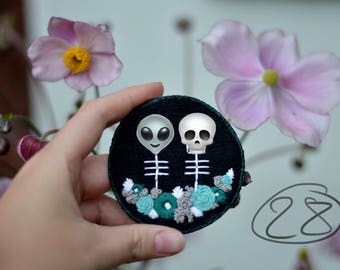 handmade skeleton clique patch twenty one pilots (different colours!)