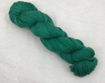 Hand Dyed Sock Yarn - 80/10/10 Superwash Merino Cashmere Nylon - 375 yds - Emerald