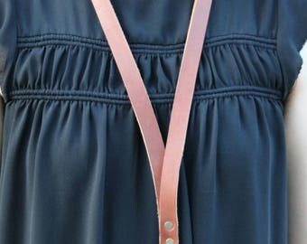 FREE SHIPPING Lanyard/Badge Holder - Brown Leather