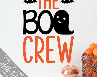 Halloween Svg, Ghost Svg, Boo Svg, Bat Svg, The Boo Crew Svg, Dxf, Jpg, Svg files for Cricut, Svg files for Silhouette, Vector Art, Clip Art