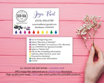 Young living business cards | Etsy