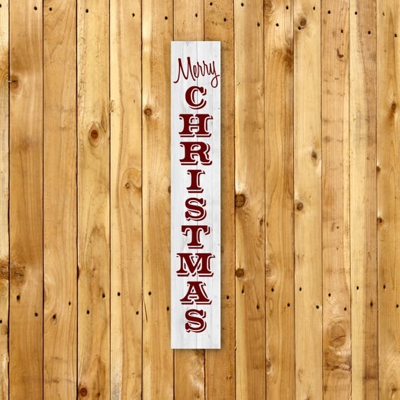 Merry Christmas Vertical Sign Merry Christmas Vertical SVG