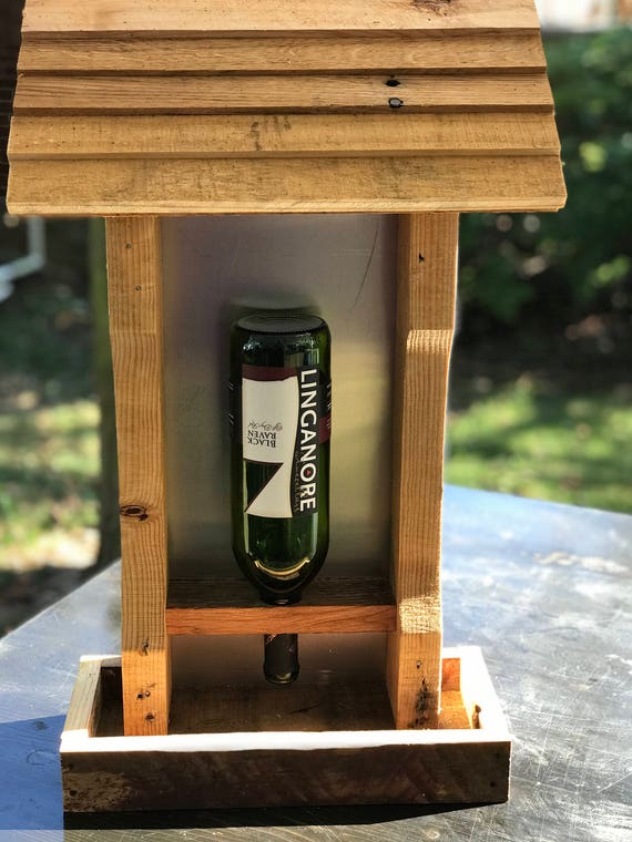 Wine Bottle Bird Feeder