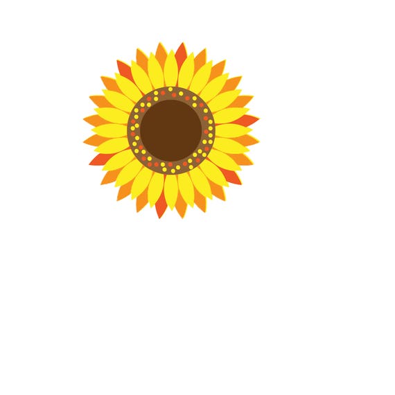 Download Sunflower SVG Design Cutting File also includes DXF PNG for