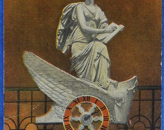 Statue Franzoni's Clock National Statuary Hall Capitol Washington DC Antique Postcard