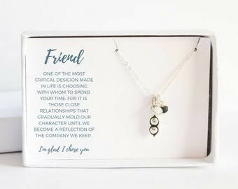 Silver Best Friend Necklace - Best Friend Birthday Gift - Silver Peas Jewelry - Custom Friendship Necklace - Silver Peas Necklace