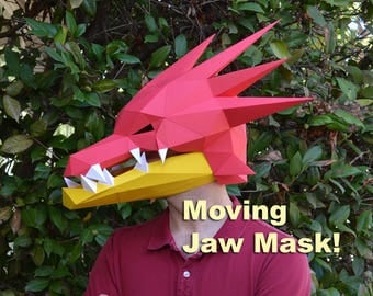DIY Dragon Mask with Moving Jaw - Awesome Rave Costume! | Paper Mask | Halloween Mask