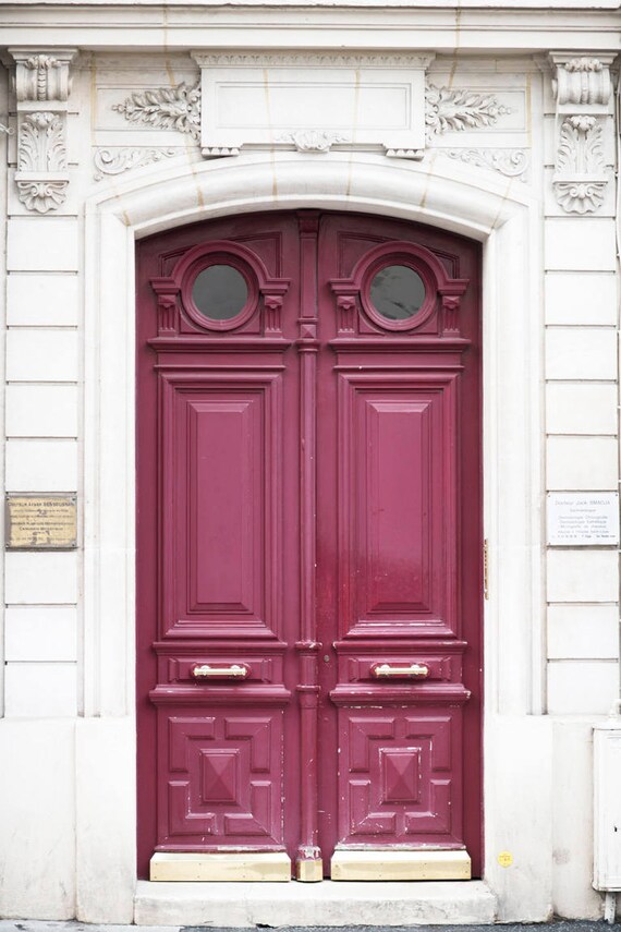 Paris Photography The WineColored Door Ornate