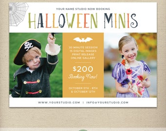 Halloween Mini Session Template, Halloween Marketing, Mini Session Advertising, Halloween Photo Session, Mini Session Ad - E63