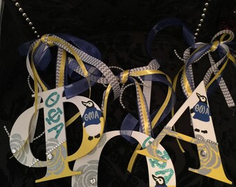 Theta Phi Alpha Greek Sorority Decorative Wood Wall Letters