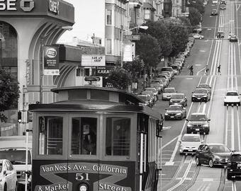 San Francisco California New Retro Tourist Travel Poster Cable