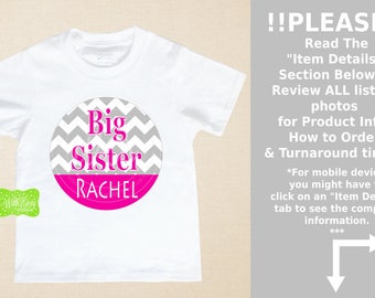 Big sister iron on | Etsy