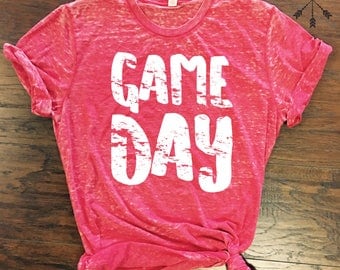 game day tee, red game day shirt, football shirt, huskers shirt, sorority game day shirt