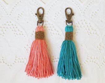 Tassel bag charm | Etsy