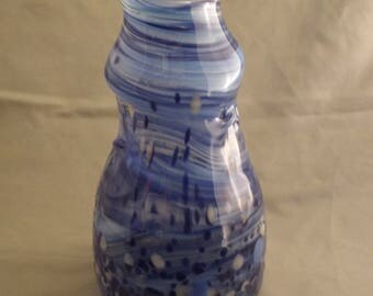 Blue Visage Vase, Sculpted