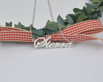 Name necklace-personalized name necklace-sterling silver name jewelry-custom name gift for her