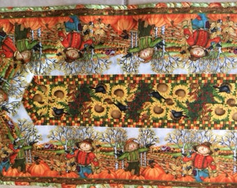 Fall Table Runner, Harvest Table Runner, Thanksgiving Table Runner, Scarecrow Table Runner, Pumpkin Table Runner, Sunflower Table Runner