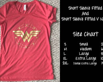 Wonder Woman, women's racer back tank top, Short Sleeve fitted Tee, Slouchy Tee, Long Sleeve off Shoulder Tee or V Neck Short Sleeve.