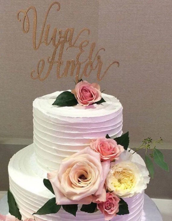 Viva El Amor Cake Topper Wedding Engagement Spanish Viva El Amor Cake Topper Wedding Engagement Spanish