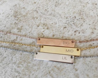 Big little sorority, sorority sisters gift, big lil necklace, big sister, mid sister, lil sister, greek life, necklace for sororities