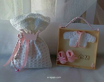 Favores de bautismo personalizada para los huéspedes de bautismo de niñas favorece bautizo recuerdos bautizo bautismo regalos invitados punto zapatos corona única 30-70p