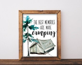 Camping wall art | Etsy