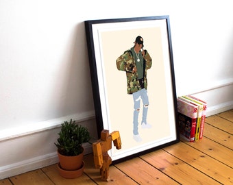 Travis Scott Poster / Travis Scott Print / Minimalist Art / Travis Scott / Hip Hop poster / Rap Poster / Music Poster / Travis Scott Art