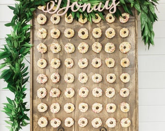 Donuts Sign for Wedding or Party Decor and Dessert Table, Donut Bar Hanging Sign Display Cutout Donuts Custom Colors (Item - DOP200)